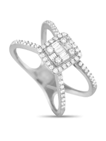 14K Gold 0.50ct Diamond Split Shank Ring