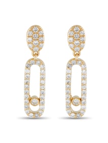 14K Gold 0.50ct Diamond Drop Earrings