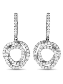 14K Gold 1.00ct Diamond Drop Earrings