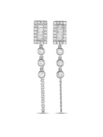 14K Gold 0.60ct Diamond Dangle Earrings