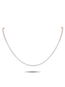 14K Gold 9.05ct Lab-Grown Diamond Tennis Necklace