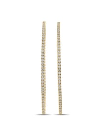 14K Gold 5.05ct Lab-Grown Diamond Hoop Earrings
