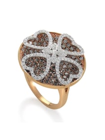 Gregg Ruth Women's 18K Gold Multi-Diamond Clover Ring