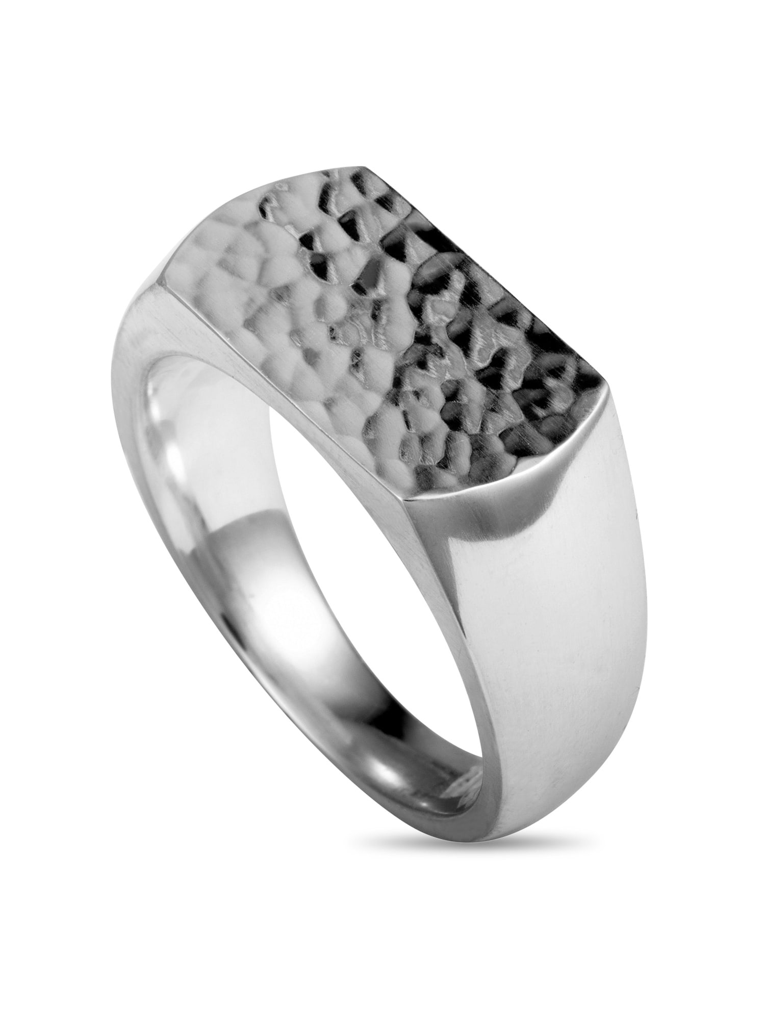 Georg Jensen Smithy Silver Hammered Band Ring (1 of 6)