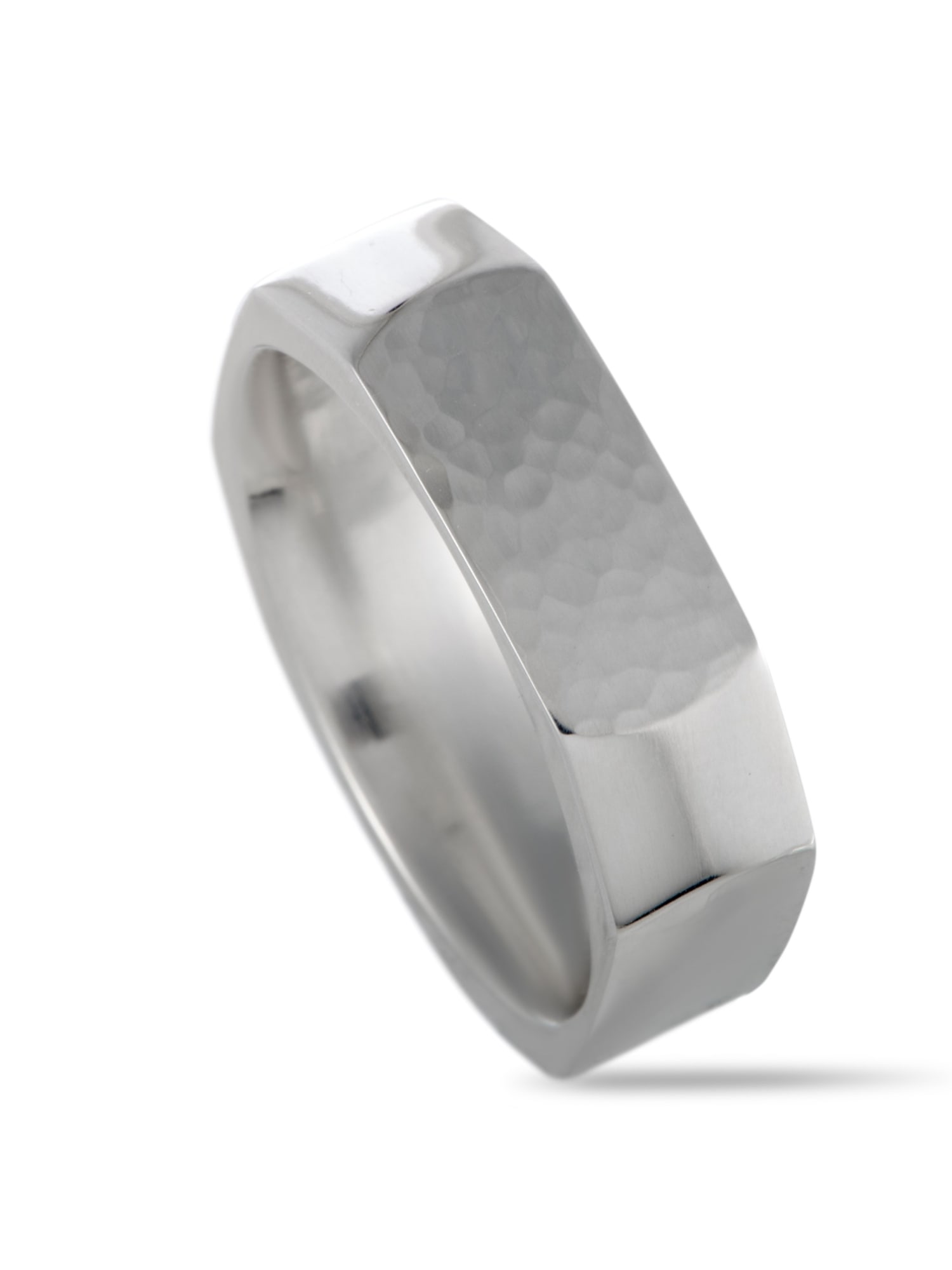 Georg Jensen Smithy Silver Hammered Band Ring (1 of 6)
