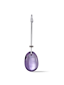 Georg Jensen Vivianna Silver Amethyst and Diamond Pendant
