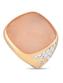Casato 18K Gold 0.65ct Diamond and Chalcedony Ring