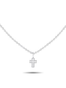 Cartier 18K Gold Diamond Cross Pendant Necklace