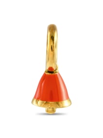 Aaron Basha 18K Gold Enamel Bell Charm