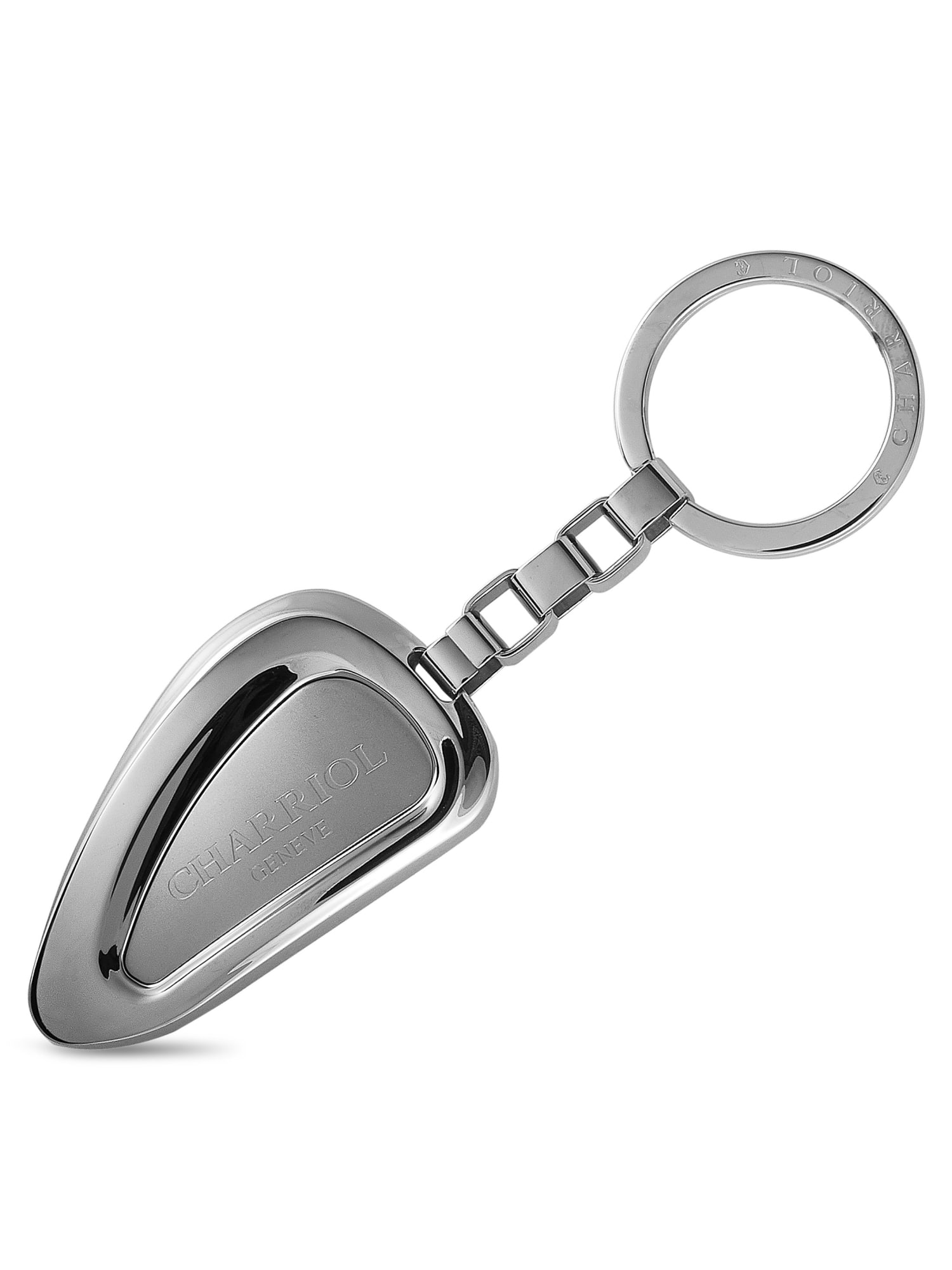 Charriol Stainless Steel Keyring: This Charriol keyring is crafted from stainless steel and weighs 61 grams, measuring 4.20 in length.The keyring is offered in brand new condition and includes the manufacturers box.Reference Number: 1