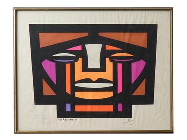 VTG ARGENTINIAN LITHOGRAPH SIGNED JUAN M SANCHEZ 1970