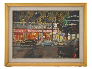 RUSSIAN OIL PAINTING PARIS BY KONSTANTIN MAKSIMOV
