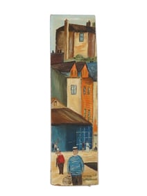 CANADIAN PAINTING SIGNED HORTENSE GORDON STREET SCENE