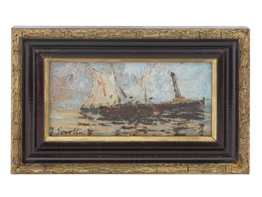 SPANISH SEASCAPE OIL PAINTING SIGNED JOAQUIN SOROLLA