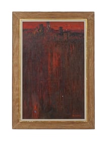 AMERICAN ABSTRACT OIL PAINTING BY MAY HEILOMS