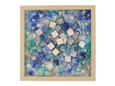 DELILAH PIERCE AMERICAN ABSTRACT MIXED MEDIA ARTWORK