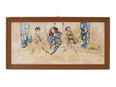 POLISH WATERCOLOR PAINTING SIGNED TADEUSZ KANTOR