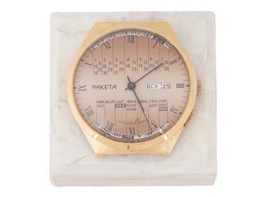 RAKETA GOLD PLATED PERPETUAL CALENDAR WRISTWATCH