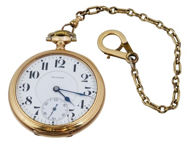 ANTIQUE AMERICAN HOWARD GOLD FILLED POCKET WATCH