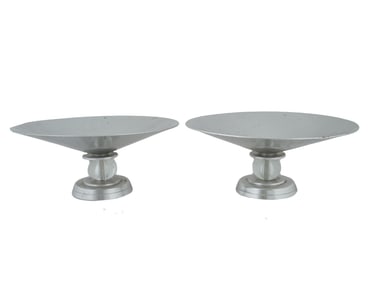 LURELLE GUILD DESIGN ART DECO ALUMINUM COMPOTES