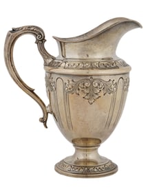 ANTIQUE GILT STERLING SILVER WATER PITCHER C 1900