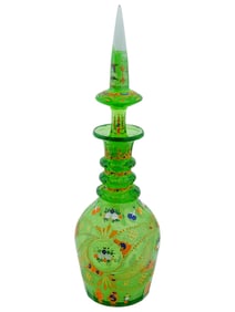 ANTIQUE BOHEMIAN GLASS DECANTER FOR ISLAMIC MARKET