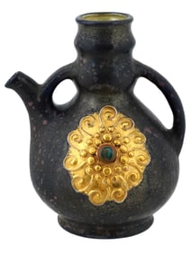 ART NOUVEAU TURN TEPLITZ AUSTRIA POTTERY PITCHER