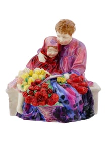 ENGLISH ROYAL DOULTON GLAZED PORCELAIN FIGURINE