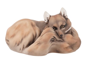 ITALIAN GIUSEPPE ARMANI FLORENCE COMPOSITE FOX FIGURINE
