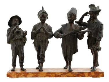 BRONZE GROUP MUSICIANS AFTER FRANCESCO DE MATTEIS