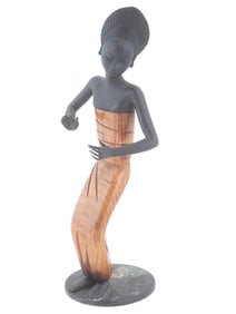 VINTAGE AUSTRIAN BRASS BALINESE DANCER FIGURE
