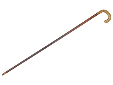 VINTAGE SOLID WOODEN WALKING CANE