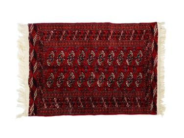 VINTAGE KARAKALPAK ORNAMENTAL WOOL CARPET