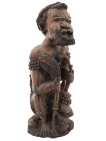 ANTIQUE AFRICAN SONINKE PEOPLE HARDWOOD FIGURE