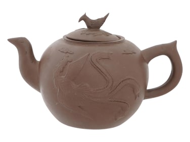 VINTAGE CHINESE XING STONEWARE TEAPOT WITH A COVER