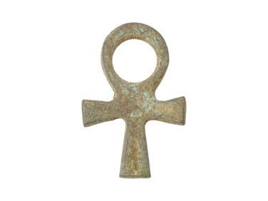 ANCIENT EGYPTIAN BRONZE ANKH PENDANT CA 600 BC