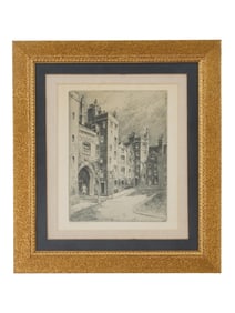 ANTIQUE ETCHING BY W. MURRAY LINCOLNS IN HOLBORN