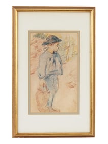 FRENCH PORTRAIT COLOR LITHOGRAPH AFTER PAUL GAUGUIN