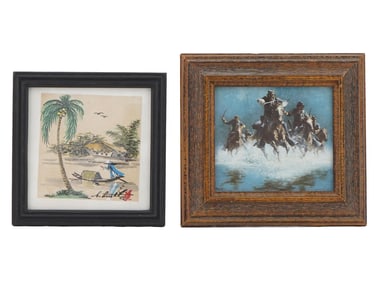 VIETNAMESE PAINTING AND SABER CHARGE PRINT BY MCCARTHY