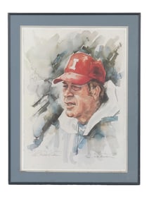 RITA BOMBA AMERICAN MALE PORTRAIT LITHOGRAPH