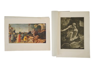 PAIR OF ITALIAN RENAISSANCE PAINTING OFFSET PRINTS