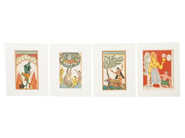 1930S INDIAN COLOR LITHOGRAPHS OF HINDU DEITIES