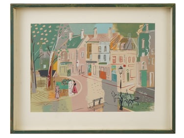 CHARLES COBELLE FRENCH CITYSCAPE COLOR LITHOGRAPH