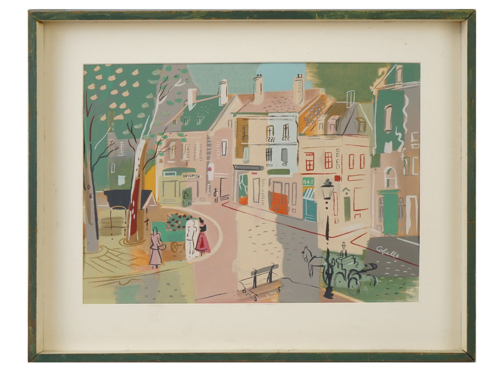 CHARLES COBELLE FRENCH CITYSCAPE COLOR LITHOGRAPH (1 of 4)