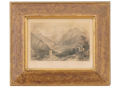 ENGLISH MOUNTAIN VIEW ENGRAVING AFTER THOMAS ALLOM