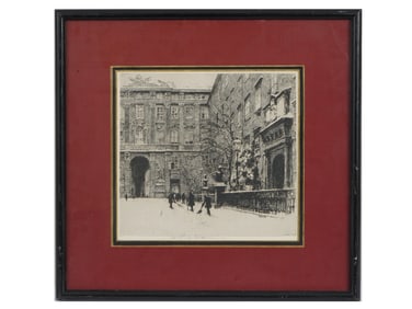 LUIGI KASIMIR AUSTRO HUNGARIAN ETCHING VIENNA HOFBURG