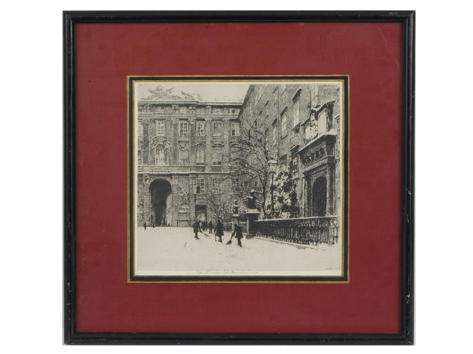 LUIGI KASIMIR AUSTRO HUNGARIAN ETCHING VIENNA HOFBURG (1 of 6)