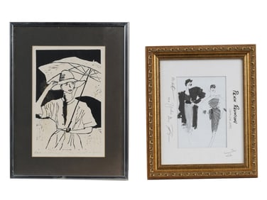 LIMITED EDITION ENGRAVING 1976 AND FASHION SKETCH 2022