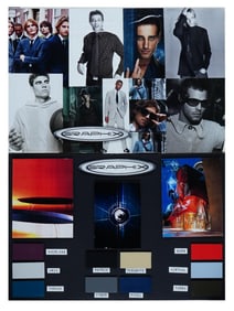 TWO GRAPHIX CARDBOARDS GRAPHIC FASHION ILLUSTRATIONS