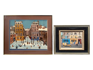 MICHEL DELACROIX FRENCH CITYSCAPE LITHOGRAPHS